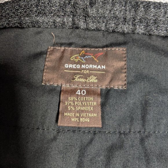 Greg Norman for Tasso Elba Shorts Men Size 40 Plaid Flat Front Bermuda Blue - Picture 4 of 6